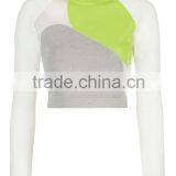 2016 Women Colour Block Cropped Knit HSS3030 thumbnail-1