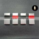 New Normal Flame Electronic Cigarette Retangle Butane Adjustable Lighter