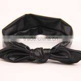 Baby Gold Knotted Headwrpas,metallic Bunny Ears Messy Hair Bow Headband in Stock thumbnail-2