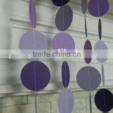 HOT!purple Circle Paper Garland for Home Baby Show Decorations thumbnail-2