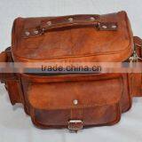 Indian Real Leather Vintage Messenger Handmade Shoulder Cross Body Bag Briefcase Laptop Satchel Camera Bag thumbnail-2