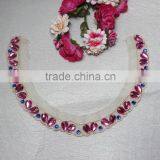 Beaded neck trim neck patches