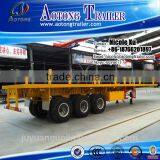 2/3 Axles 40-60 Tons Flatbed Semi Trailer / Flatbed Trailer for Sale thumbnail-4