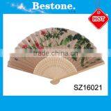 Popular Foldable Souvenir Bamboo Hand Fan for Wedding thumbnail-4