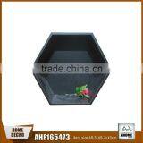 Popular High Quality Wooden Hexagon Wall Shelf Antique Black Quality Choice