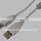White Color Usb 2.0 am to bm Cable Can be Custimized