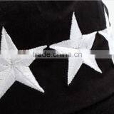 2014 Fashion Black 3d Stars Embroidery Folded Bucket Hat thumbnail-6