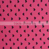 Rose Red Heart Polyester Print Lycra Swimwear Fabric thumbnail-5