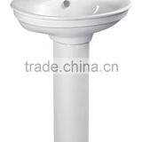 Single sink ,single hole High Quality Bathroom Ceramic Pedestal Basin