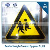 custom highly reflective pedestrian crossing triangle road sign