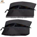 Luckiplus Portable Waterproof Nylon Travel Shoe Bags Black thumbnail-1