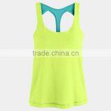 Wholesale 95 Cotton 5 Spandex Two Tone Sexy Sports Tops thumbnail-2