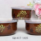 Three Different Color Heat Resistant Soup Bowl With Small Dots thumbnail-4
