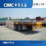 China CIMC 2 Axle Chassis Semi Trailer Container Transport Truck Trailer thumbnail-1