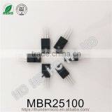 Original MBR25100 Schottky Barrier Rectifier Diode 25A 100V TO-220 thumbnail-1