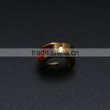 Gold Plated Stainless Steel Red Gem Paved Cartilage Hoop Earrings Wholesale thumbnail-2