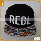 Custom 6 Panel Printed Bill 3D Embroidered Snapback Baseball Caps thumbnail-2