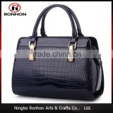 Hot-sale Black Noble and Flaunty Crocodile PU Leather Hand Bag for Lady
