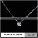 Circle AAA cz Sterling Silver Pendants Necklace /Hot Selling Micro-pave Setting Zircon thumbnail-5
