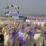 20*275cm In Stock Wedding Organza Lycra Chair Cover Sashes Sash Party Banquet Decoration Bow Colours