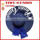 Wholesale Custom Printed Ladies Elegant Summer Beach Sombrero Big Brim Straw Hats thumbnail-3