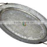 Galvinized Metal Serving Tray thumbnail-1