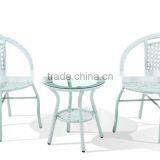 Elegant Design PE Rattan Coffee Table and Chair Set, Comfortable Garden Dining Table Set. thumbnail-1