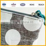 Custom Makeup Travel Promotional Fashion JUTE Cosmetic Bags,JUTE Make up Brushes Bag thumbnail-4