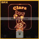 Custom Personalized Kitty Cat LED Night Light, Kitten, Animal, Girl, Lamp Maker thumbnail-4