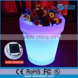 Remote Control Illuminated Rgb Color Changing Outdoor Furniture Decorative Led Solar Flower Pot