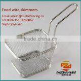 China Manufacturer Sturdy Chips Skimmers Easy Cleaning Assorted Size Food Skimmers Kitchen Craft Stainless Steel Wire Skimmers