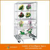 4 Tier Metal Flower Display Cart Shelves Stands thumbnail-4