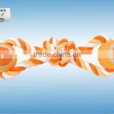 Cotton or Nylon "8" Shape Dog Rope Happy Pet Toy With Two Balls thumbnail-1