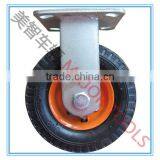 6 Inch Pneumatic Rubber Caster Wheel With Welding Steel Frame thumbnail-1