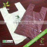 Wholesale Accept Custom Printed Certified Biodegradable Plastic T-shirt Bag thumbnail-3