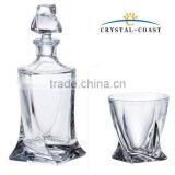 500ml Antique Twist Napoleon Brandy Czech Republic Crystal Auto Machine Wine Glass Decanter With Stopper thumbnail-1