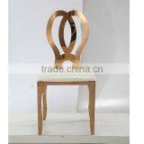 Latest Banquet Rose Gold Stainless Steel Dining Chair With Dinner thumbnail-1
