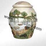 Measuring Urn | Stylish Brass Metal Urns | Funeral Urns | Funeral Urn Flower Arrangements thumbnail-5