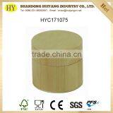 Round Shape Small Natural Unfinished Pine Wood Gift Packaging Box thumbnail-1