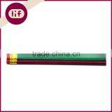 Standard Size Hexagon Wooden HB Pencil With Eraser, HB Pencil With Eraser Topper, HB Pine Pencil With Eraser