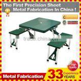 Portable Folding Table Tops Picnic Camping Outdoor Plastic Aluminum Sheet Dining 4 Chairs/Benches thumbnail-5