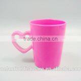 Pink Solid Color Water Cup With Cute Design and Handle thumbnail-1