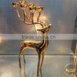 Deer Stainless Steel Silver and Gold Plated Candle Holder Candleholder With 6 Spherical Candle for Home Decoration Free Shipping thumbnail-2