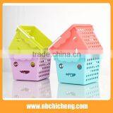 Cute Storage Basket Colors Plastic Storage Basket Smile Face Basket thumbnail-1