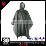High Waterproof Function 210T PVC Coating Green Color Miltary Poncho Outdoor Training thumbnail-1
