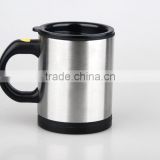 Hot sales self stirring mugs with batteries stainless steel coffee mug LS Eplus