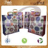 Jute Shopping Bag With Wooden Cane Handle thumbnail-4