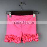 Red Ruffle Shorts Pants Summer Short Leggings Knee Length Icing Ruffle Pants Icing Shorties Girl Summer Shorts thumbnail-3