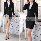 2016 Ladies Two Pieces Long Sleeve Blazer and Skirt Set Women Office Business Suit thumbnail-3
