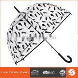 Cheap Clear Transparent Plastic Advertising Umbrella thumbnail-1